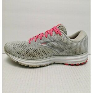 Brooks Women's Revel 2 Light Grey / Pink Running Shoes Size 9 M(B) Sneaker